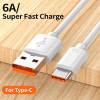 100W 6A USB Type C Super Fast Charging Cable For Huawei P40 P30 For Xiaomi 14 Redmi 13 USB C Phone Data Cord Quick Charger Cord
