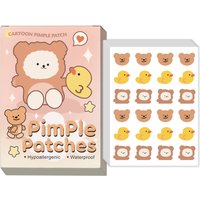 24 pieces of cartoon facial acne patches, concealer, acne patch and pimples patch, ultra-thin and breathable