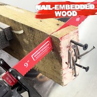 MORETOPGOOD 6/12 TPI Reciprocating Saw Blade for Nail-Embedded Wood Cutting, Bi-Metal Saw Blades for Pallet Cutting, Pruning