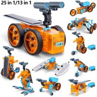 25 in 1 Solar Robot Kit Toys for Kids Boys Educational Toy DIY STEM Science Experiment Gadgets Electric Robotics Kits Gifts
