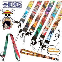 One Piece Monkey D. Luffy Usopp Sogeking Sanji Personality Creative Phone Strap Cute Cartoon Long Neck Strap for Men and Women