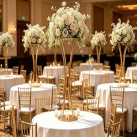 10pcs)60-110cm) sliver/white/black/Gold Wedding Flower Stand Tall Metal Vase for Table Center Decoration for Event Venue