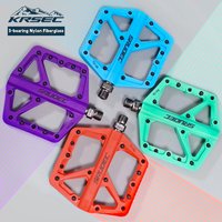 SRUOEC Bike Pedal Ultralight Pedal Platform for Road Mountain Bike Anti-slip Nylon Sealed Bearings Flat Pedals MTB Bicycle Part