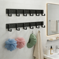 Corrosion resistant aluminum alloy hook firm paste design to hang kitchenware gloves cloth and save indoor wall space at home
