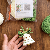 Christmas Wind Chime Crochet Kit, New Handmade DIY Knitting Bag, Milk Cotton Yarn Pendant (with Tutorial Included)