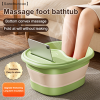 1Pcs Foldable Home Foot Bath Bucket Massage Foot Wash Leisure Health Bucket Foot Bath Basin Portable Foot Soak Foot Tub