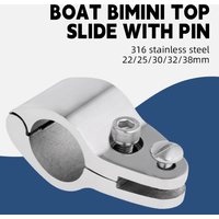 AndyMarine 316 Stainless Steel Fitting Boat Bimini Top Hinged Jaw Slide Easy Install Marine Hardware 22/25/30/32/38mm