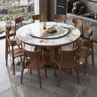 Modern Dining Table Legs Space Savers Mesa Comedor Marble Round Dining Table Home Furniture Nordic Luxury Style Minimalist