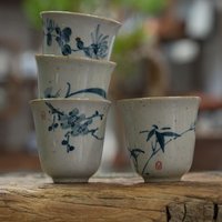 Home Guest Host Cup Orchid Bamboo Chrysanthemum Beauty Plum Personal Scent Single Tea Chinese Ceramic Teaware Kitchen Dining Bar