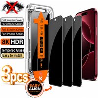 NNBILI 3-częściowy filtr prywatności przeciw podglądaniu do iPhone 18 17 16 15 Pro Max, folia z ramką ułatwiającą montaż, ochrona przed podglądaniem