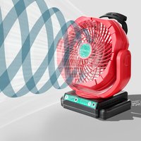 Cordless Outdoor Fan Compatible with Milwaukee 18V Battery(TOOL ONLY), Portable Fan with Brushless Motor, AC Power For Home