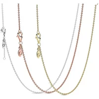 925 sterling silver women's jewelry rose gold necklace can be designed with original charm pendant necklace DlY jewelry gift