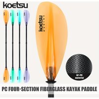 KOETSU PC 4-Section Fiberglass Kayak Paddle with Detachable Shaft Lightweight PC Blades Portable for Recreational