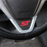 6 o'clock ST Steering Wheel Sequins Sticker ABS Chrome Cover Stickers For Ford Fiesta for Ecosport 2009 - 2017 Auto Accessories