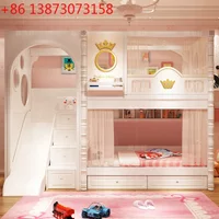 American children's bunk tree house double high and low mother and child bed