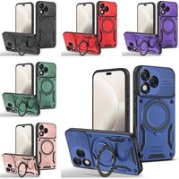 Luxury Armor Magnetic Phone Case For Honor X60 Pro X5C Plus X9C X9d X7d 4G X70 400 Smart Lite Ring Bracket Bumper Back Cover