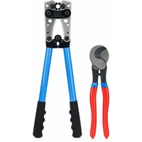 JH Battery Cable Lug Crimping Tool for 8, 6, 4, 2, 1, 1/0 AWG Heavy Duty Wire Lugs, Battery Terminal, Copper Lugs with Wire