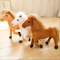 Cartoon Simulation Weiß Schwarz Pferd Gefüllte Kinder Plüsch Spielzeug pony puppe Weihnachten geburtstag geschenk