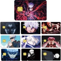 Jujutsu Kaisen Series Anime Bank Credit Cards Stickers Satoru Gojo Ryomen Sukuna Decoration Waterproof Scratch Resistant Sticker