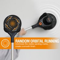 MAXXT 4mm Orbitalschleifer für Trockenbau, bürstenlos, 400W, 3,5A, faltbare elektrische Wandschleifmaschine 180 ° Flexibler Kopf für Wanddekoration