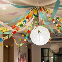 100/150pcs DIY assembles colored paper chains, suitable for birthday party decoration, atmosphere and holiday decoration