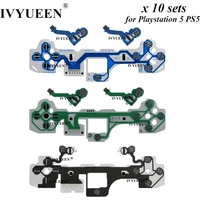 IVYUEEN 10 Sets Flexible Cable for PlayStation 5 PS5 DS5 Controller Conductive Film for Dualsense 5 Keypad Ribbon Flex Cable