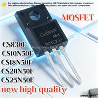 10PCS NEW 100% Quality CS830F CS10N50F 10N50 CS18N50F 18N50 CS20N50F 20N50 CS25N50F 25N50 TO-220F MOSFET