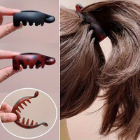 1pc/4pcs Single anti-slip banana hairpin for women - Round, suitable for fixing ponytails, buns and curly hairstyles.