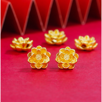 24k pure gold charms gold jewelry beads gold pendants charms for jewelry making gold lotus charm bracelet charms