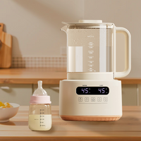 NCVI 1.3L Thermostatic Baby Milk Warmer,Kettle Hot Water Warm Milk Powder Smart Temperature Control Thermos for Home Use