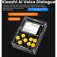 AI Multifunctional Handheld DIY Kit with LCD Game Console Weather Clock Music Spectrum Voice Dialogue Welding Practice Parts