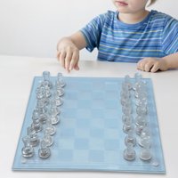 Crystal Chess Board Adults Play Set Educational for Game Camping Festival