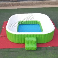 Inflatable Swimming Pool, Large Commercial Grade, Deep with Seat, for Kids Adults, Summer Party, 6 in 1 Multi-Function Water Fun