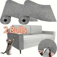 2 Rolls Thickened Self Scratch-Resistant Cat Scratching Pad,Cuttable-Furniture Sofa Door Wall Cat Climbing Frame Protective Film