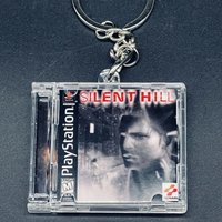 Game Silent Hill MINI Music CD NFC Keychain Akira Yamaoka Album Play Songs Key ring Cosplay Necklace Acrylic Pendant Accessories