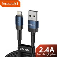 Toocki USB Cable for iPhone 14 13 12 Pro Max X XR 8 Plus iPad Fast Charging Charger Aluminum iP Cable iPhone Series Data Cord