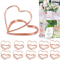10pcs Wedding Table Number Holder Stands Name Seating Labels Placecard Clips Photo Picture Cards Display Stand for Wedding