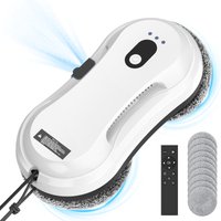 Robot lave-vitres Ultraclean 2800Pa avec moteur sans balais, fonction de pulvérisation automatique, 3 modes de nettoyage, forte puissance d'aspiration et câble de sécurité pour fenêtres, portes