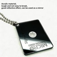 1 Piece Multifunctional Signal Mirror, Portable Survival Reflecting Mirror for Outdoor Camping Hiking