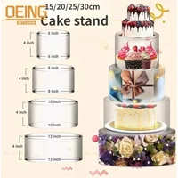 Acrylic Wedding Cake Stand Transparent Round Dessert Display Plate Decorative Cake Suitable Birthday Party Gathering Supplies