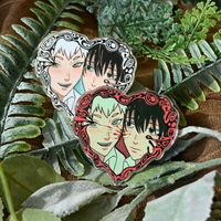 TSHD Inspired Heart Frame Acrylic Pin Horror Manga Style Hikaru & Yoshiki Fan Art Anime Pairs Matching Gift Cosplay Costume Fans
