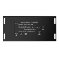 ABAN Gigabit PoE Injector 12V to 24V PoE Converter for Solar Conversions 12-60V Input 24V Passive PoE Output for