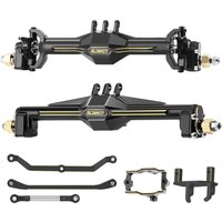 GLOBACT for TRX4M Axles Widend 10mm Brass Axles Set with Two Servo Mounts & Links for 1/18 TRX4M Upgrade