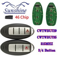 Sunshine For CWTWBU729 /CWTWBU735 Car Remote Key For Nissan Tiida Teana Altima Maxima Armada Xtrail Pathfinder Rogue Versa juke