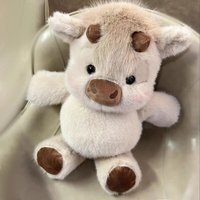 40cm Cute West Highland Calf Ornament Creative Run Fast Cartoon Soft Stuffed Little Cow Sofa Cushion Sleeping Pillow Kid Gift