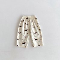 Boutique Children Clothes Summer Casual Trousers Printed Cartoon Fashion Korean Kids Harem Pants Girl And Boy Long Pant 1-6years