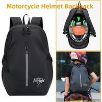 Motorcycle Backpack Large for Motorcyclists Waterproof Helmet Bag Reflective Bicycle Travel Bag