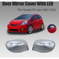Car Upgrade Door Mirror Cover Trim For Honda Fit Jazz 2007 2008 2009 2010 2011 2012 Car Accessories Chrome Silver Decoration