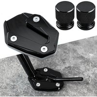 For yamaha MT07 MT09 TRACER 9 GT 7 GT 700 XSR 700 900 FZ6 XJ6 Side Stand Enlarged Plate Kickstand & Tire Valve Caps Accessories