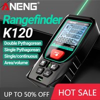 50/70/100/120M Laser Rangefinder Volume/Area Measure ±3mm ANENG K120 Green Laser Distance Continuous Meter 20 Group Data Storage